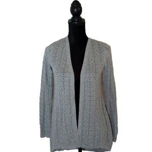Open Gray Knit Cardigan sz s